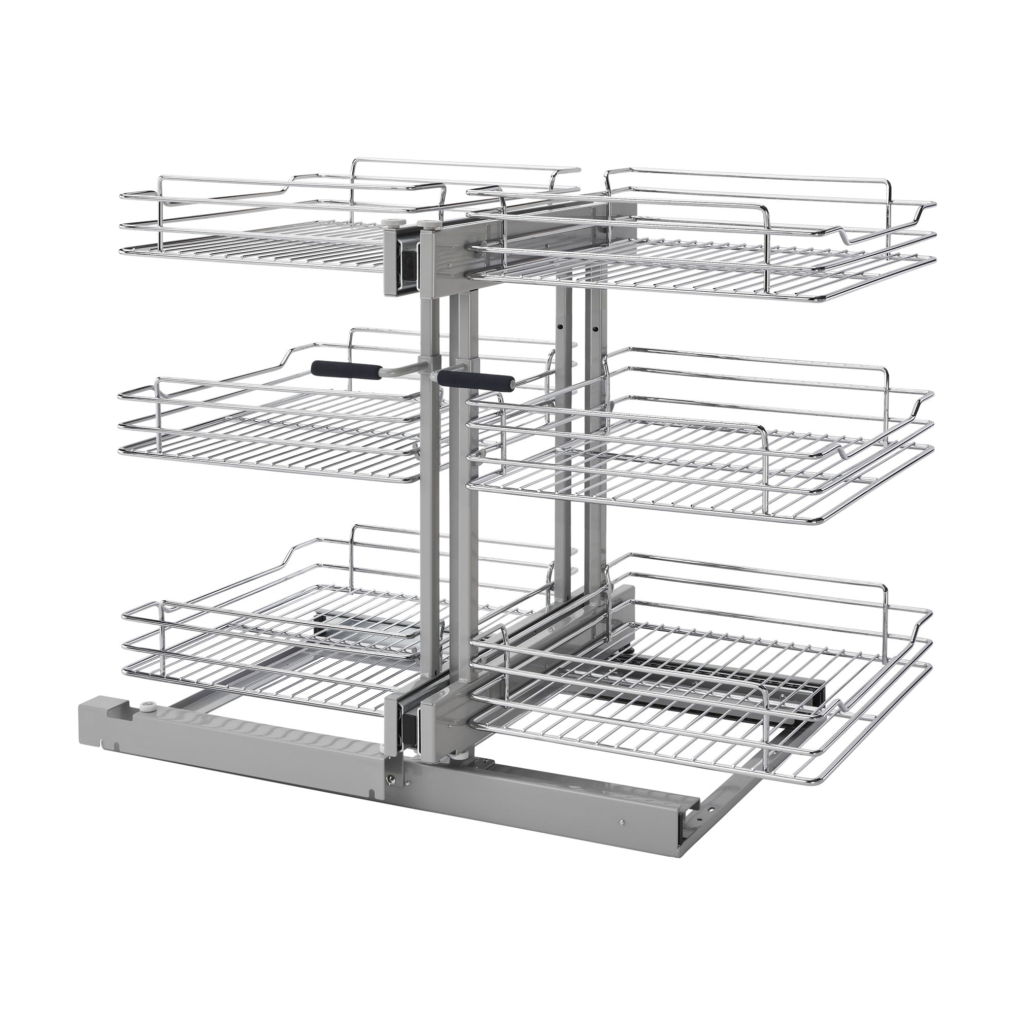 Rev-A-Shelf Pullout Corner Cabinet Organizer w/ Soft-close Three-Tier, 5PSP3-18SC-CR - VMInnovations