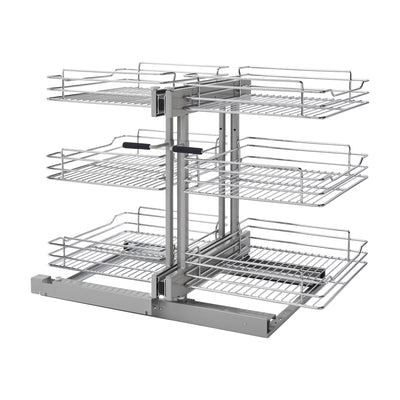 Rev-A-Shelf Pullout Corner Cabinet Organizer w/ Soft-close Three-Tier, 5PSP3-18SC-CR - VMInnovations