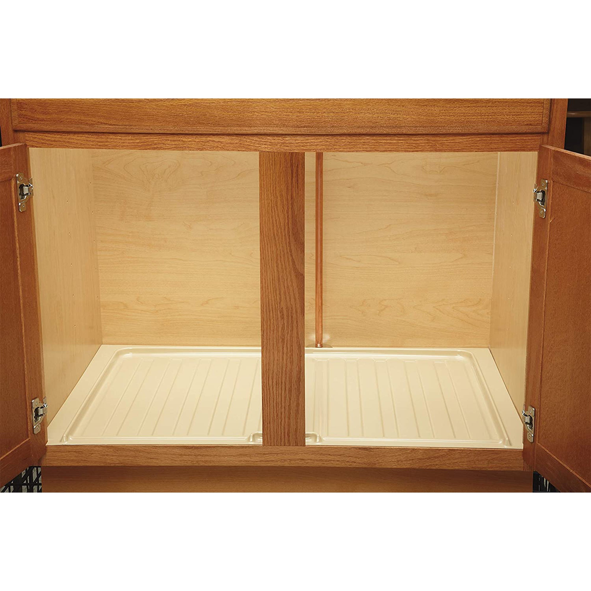 Rev-A-Shelf Under Sink Base Drip Tray Cabinet Accessory, Silver, SBDT-3942-S-1 - VMInnovations