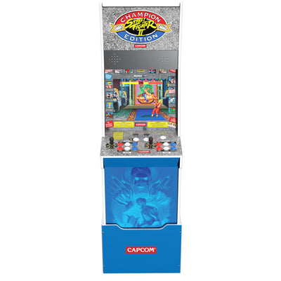 Arcade1Up Street Fighter II Champion Edition Arcade Game & Padded Stool, 2 Pack