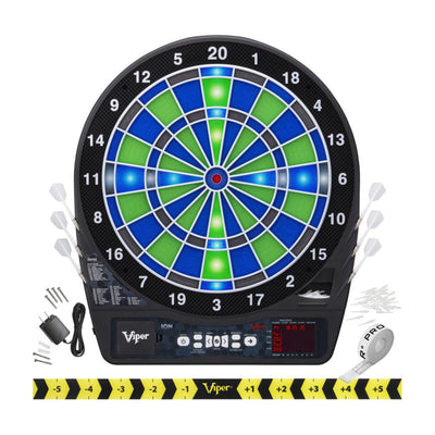 Viper 42-0003 Ion Electronic Dartboard w/ 48 Games, Up to 8 Players, Blue/Green