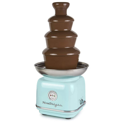Nostalgia 2 Pound Classic Retro 4 Tier Cascading Chocolate Fondue Fountain, Aqua
