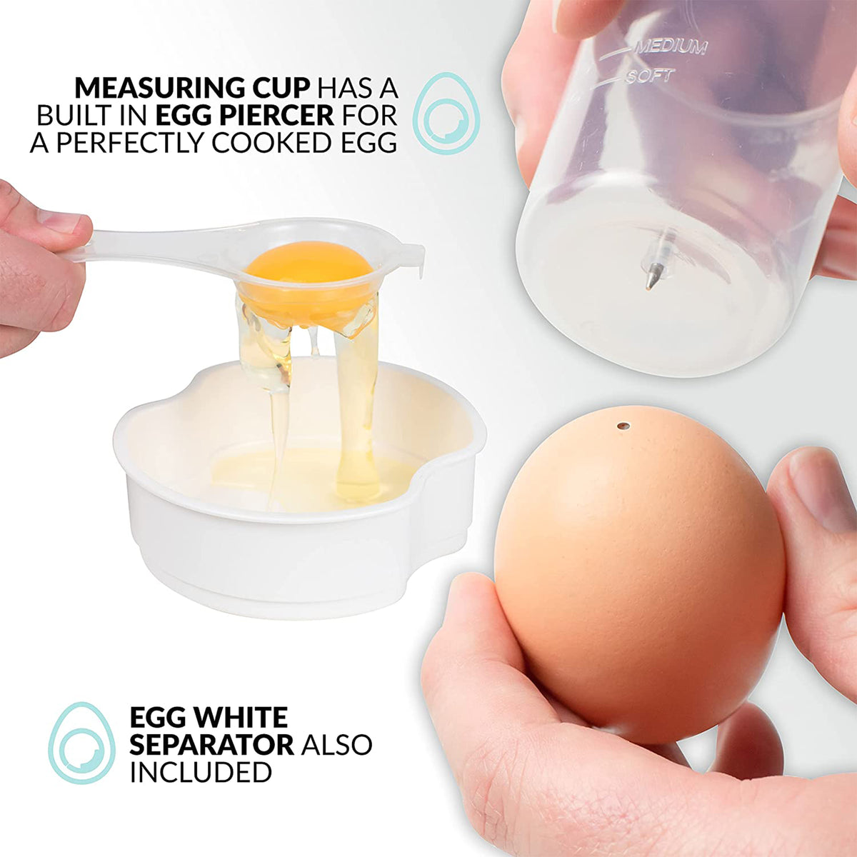 Nostalgia Retro Premium Mini 7 Capacity Electric Hard Boiled Egg Cooker, Aqua