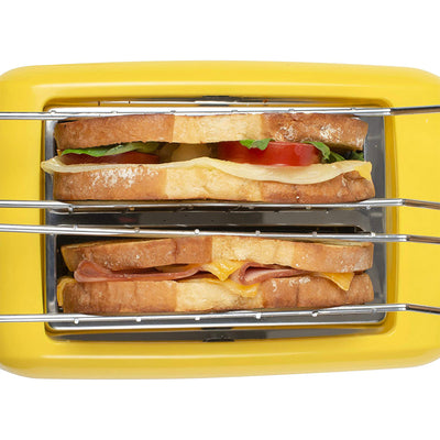 Nostalgia Deluxe Extra Wide Slot Grilled Cheese Sandwich Toaster with Baskets