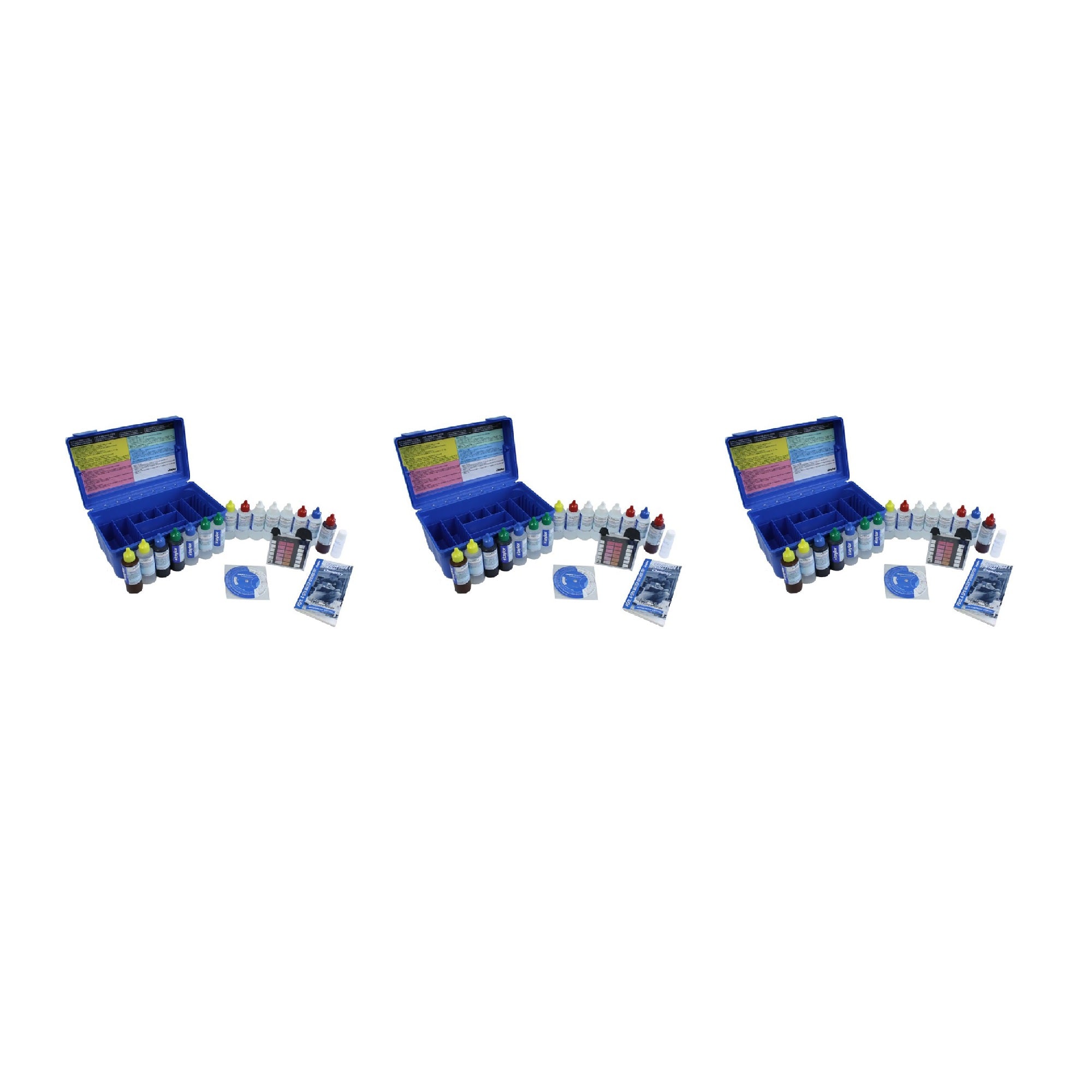 Taylor 2000 Service Complete Swimming Pool Bromine Chlorine pH Test Kit (3 Pack) - VMInnovations