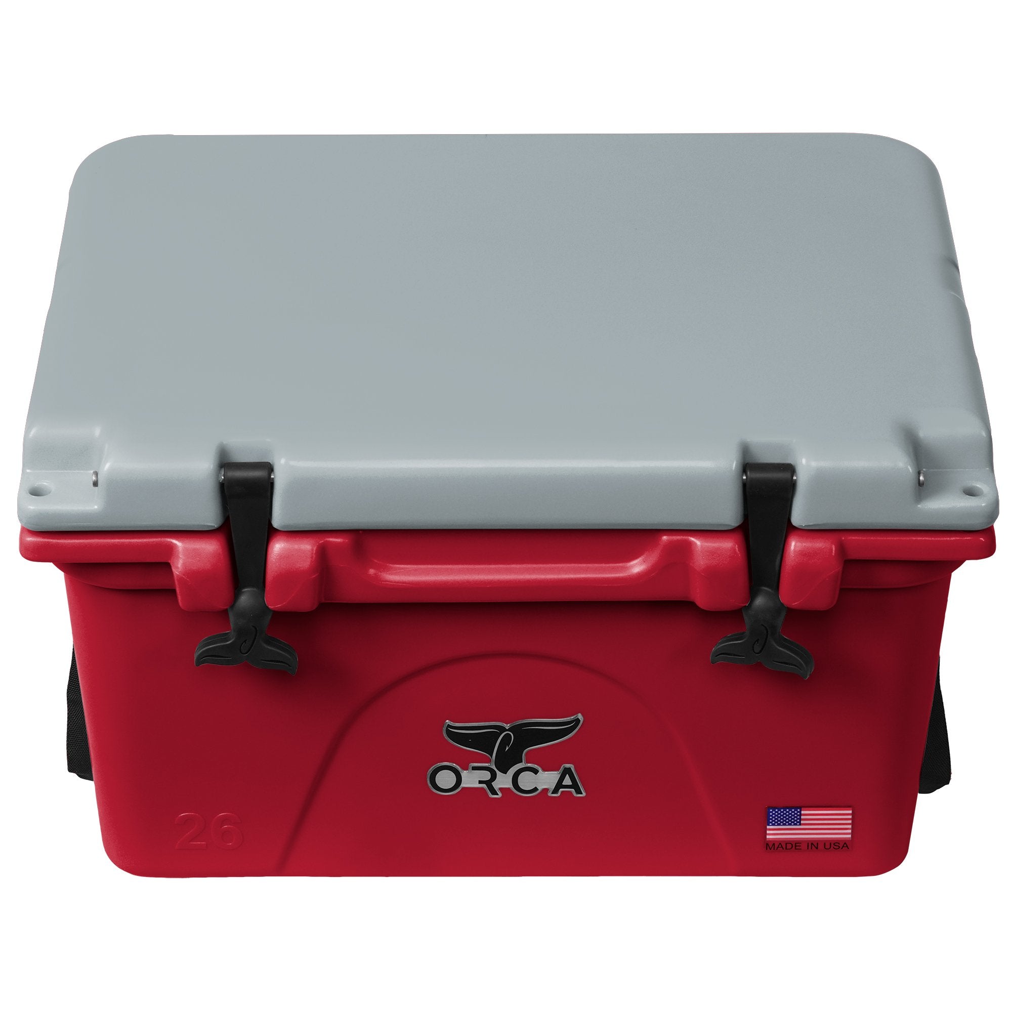 Orca Roto Molded 26 Quart 24 Can Insulated Ice Cooler, Crimson/Gray (Used)