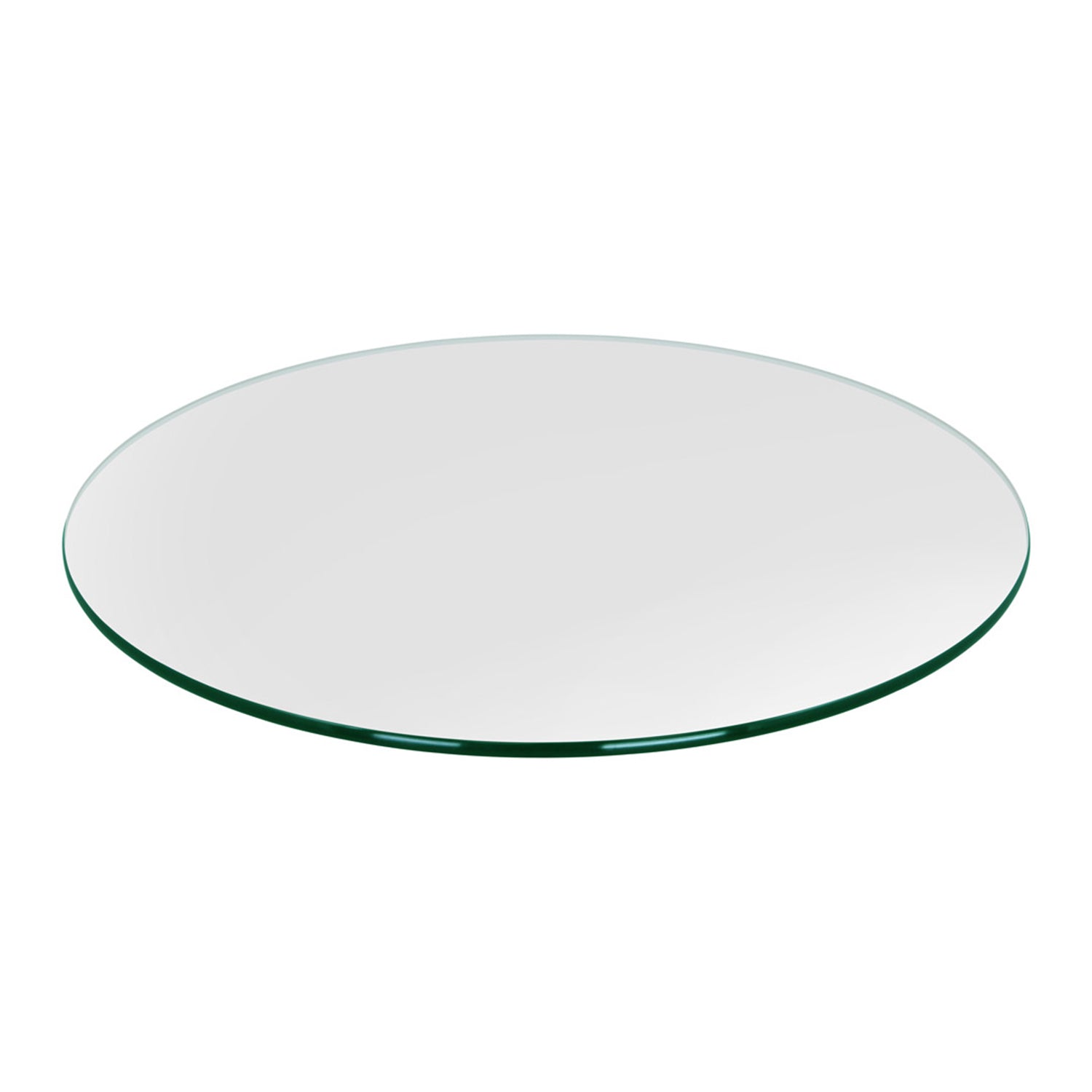 Dulles Glass 26 Inch Round Flat Polish 3/8 Inch Thick Glass Table Top (Open Box)