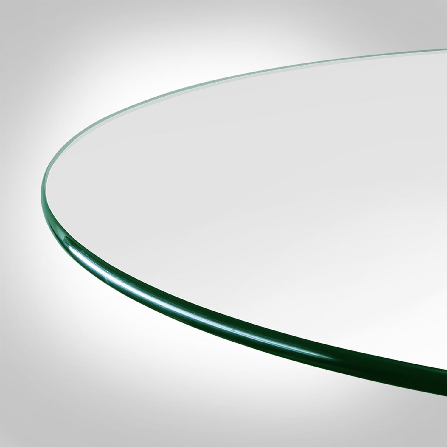 Dulles Glass 26 Inch Round Flat Polish 3/8 Inch Thick Glass Table Top (Open Box)