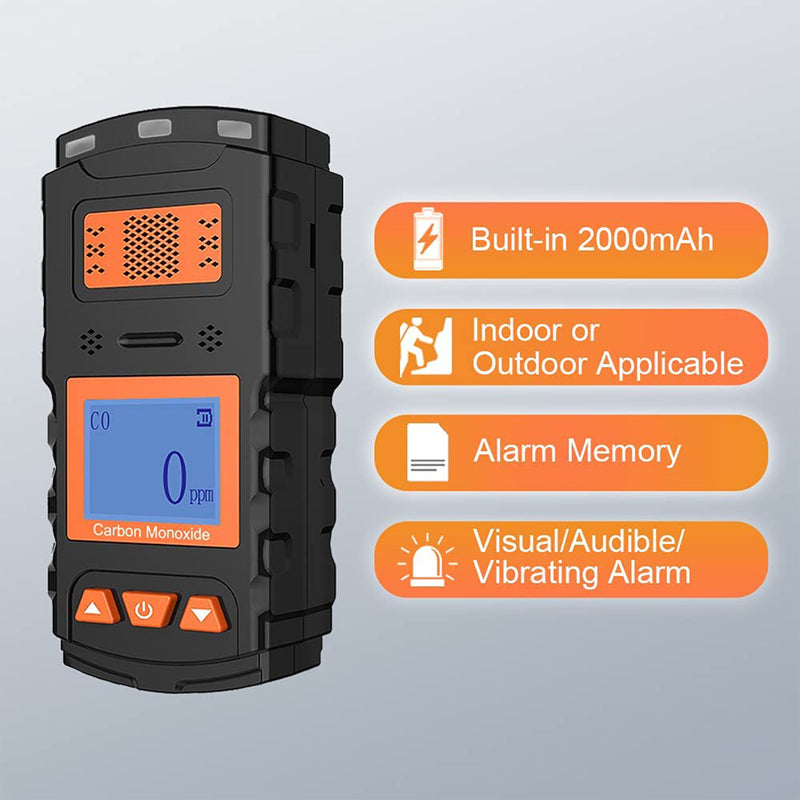 DOEATOOW Carbon Monoxide Meter w/ Visual, Audio & Vibrating Alerts (For Parts)