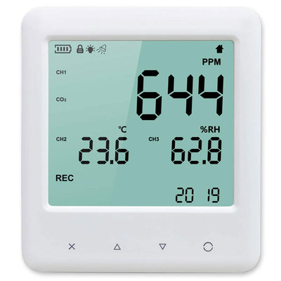 GZAIR 3 Portable Indoor Temperature & Relative Humidity Carbon Dioxide Detector - VMInnovations