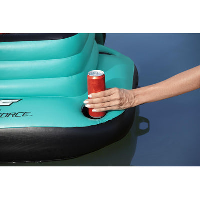 Bestway Hydro-Force Glacial Sport 9.43 Gallon Inflatable Floating Cooler, Teal