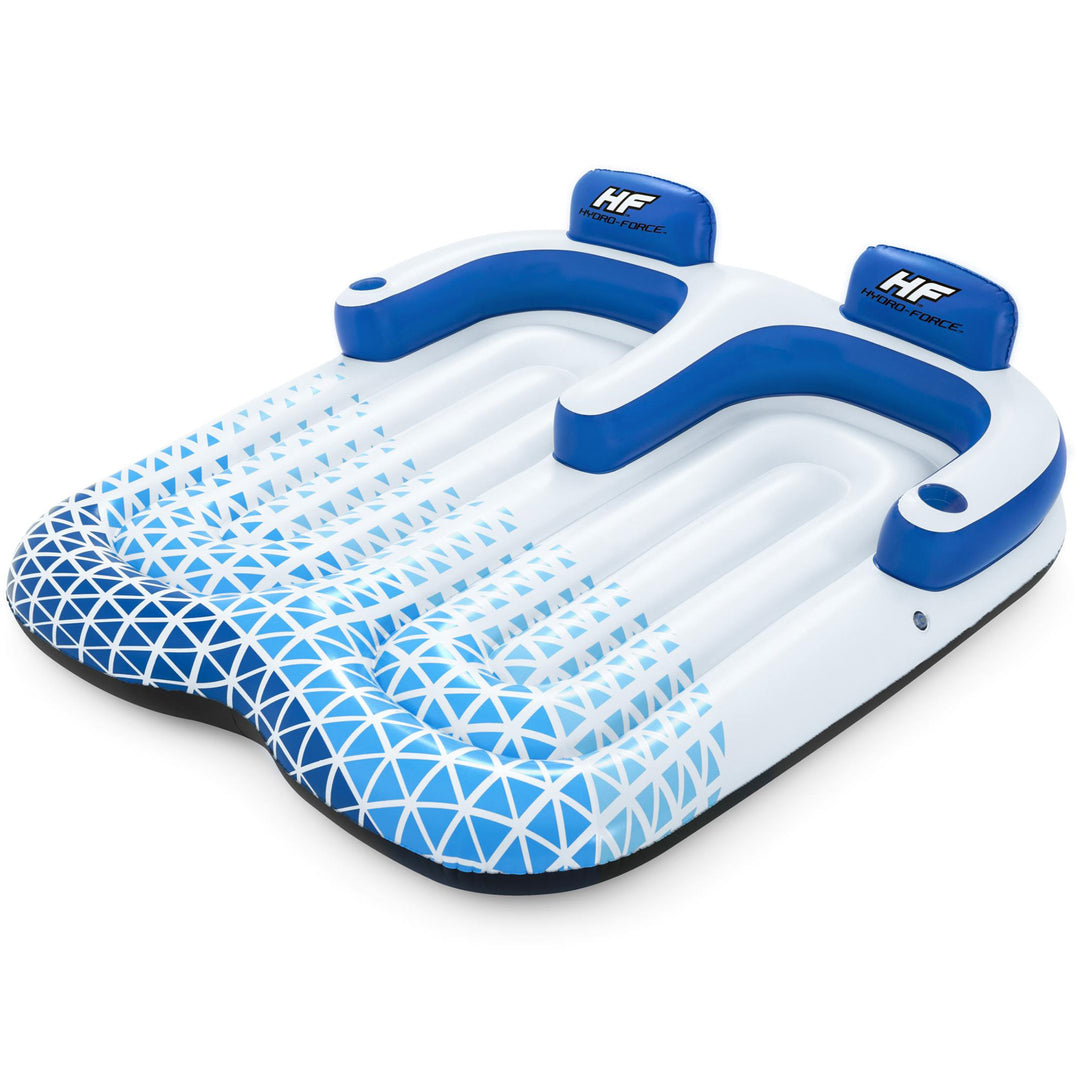 Bestway Hydro Force Indigo Wave 2 Person Double Pool Float (Open Box) - VMInnovations