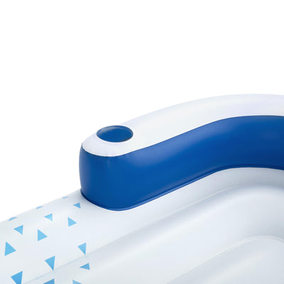 Bestway Hydro-Force Indigo Wave 72" Double 2 Person Inflatable Lounge Pool Float - VMInnovations