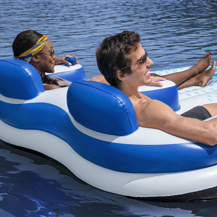 Bestway Hydro Force Indigo Wave 2 Person Double Pool Float (Open Box) - VMInnovations