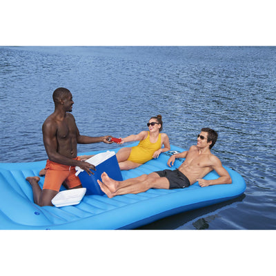 Bestway Hydro-Force Sun Soaker 4 Person Inflatable Platform Lake Float, Blue