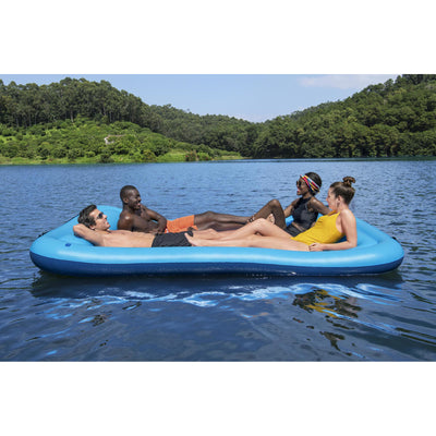 Bestway Hydro-Force Sun Soaker 4 Person Inflatable Platform Float, Blue (Used)