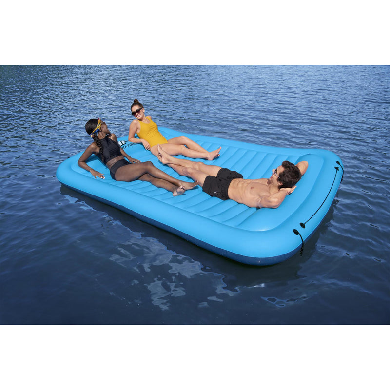 Bestway Hydro-Force Sun Soaker 4 Person Inflatable Platform Float, Blue (Used)