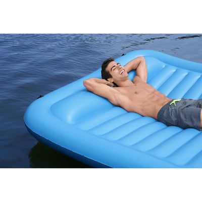 Bestway Hydro-Force Sun Soaker 4 Person Inflatable Platform Float, Blue (Used)