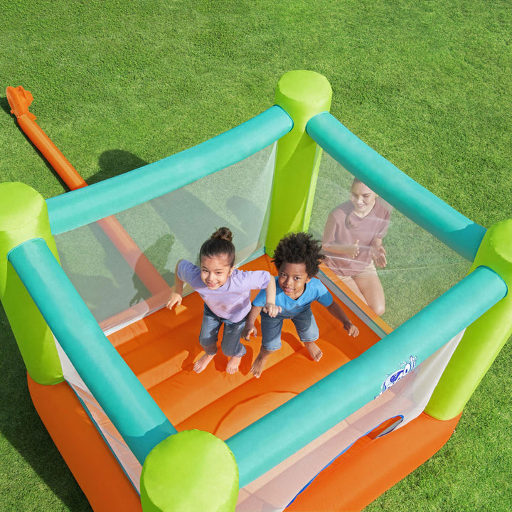 Bestway Jump And Soar Inflatable Bounce House w/ Pump and Bag (Open Box)