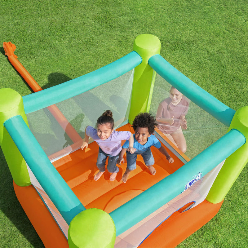 Bestway Jump And Soar Outdoor Indoor Inflatable Bounce House with Air Pump & Bag