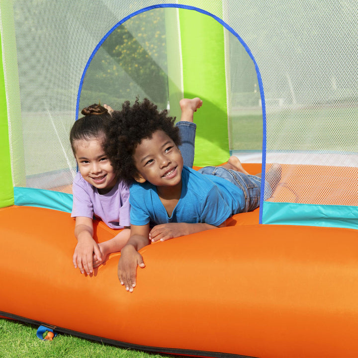 Bestway Jump And Soar Inflatable Bounce House w/ Pump and Bag (Open Box)