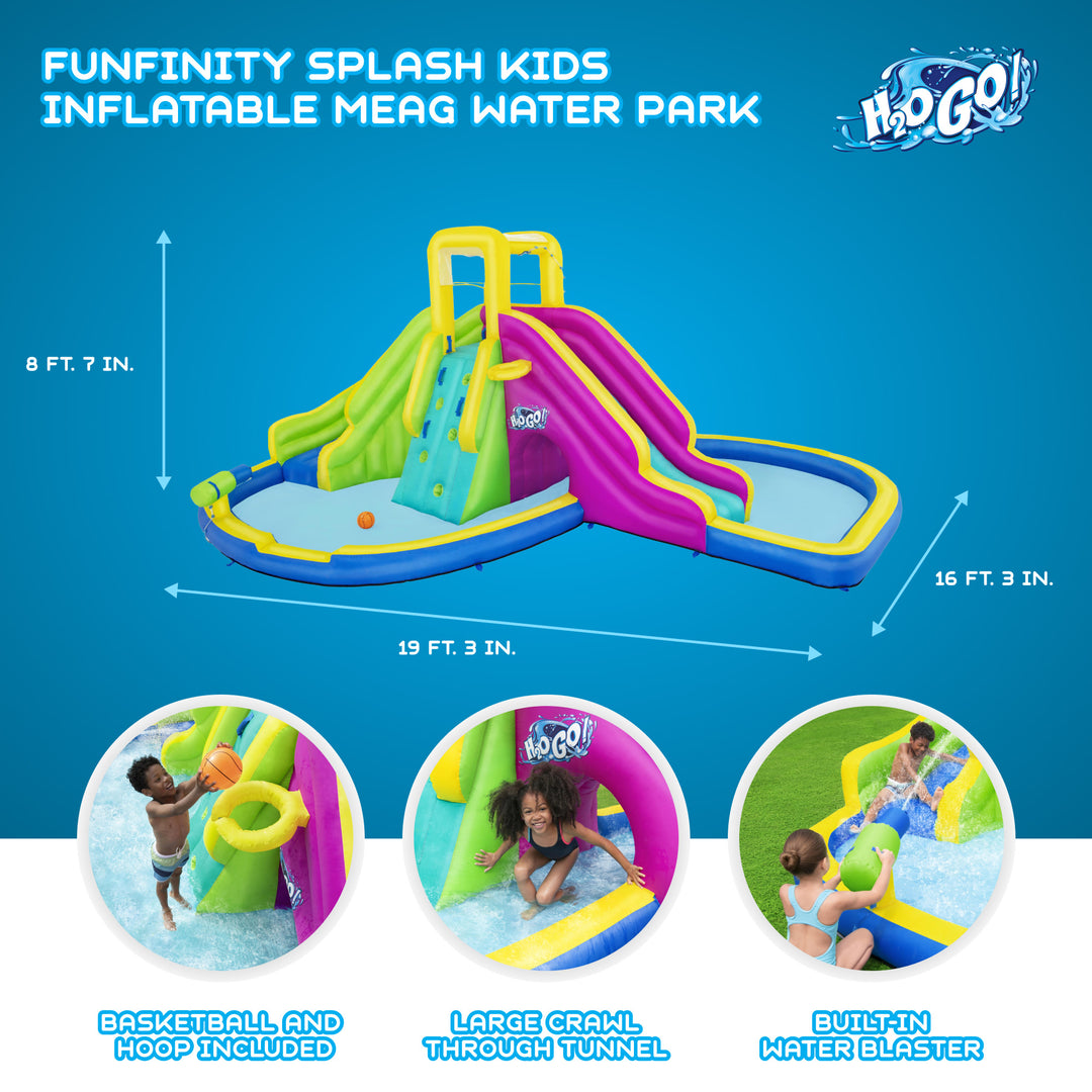 Bestway H2OGO! Funfinity Splash Kids Large Inflatable Mega Water Park (Used)