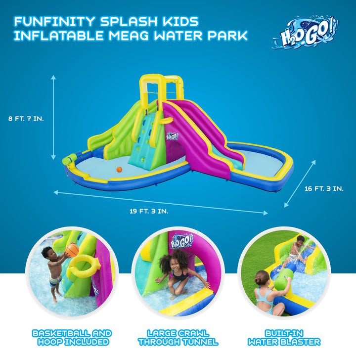 Bestway H2OGO! Funfinity Splash Kids Large Inflatable Mega Water Park (Used)