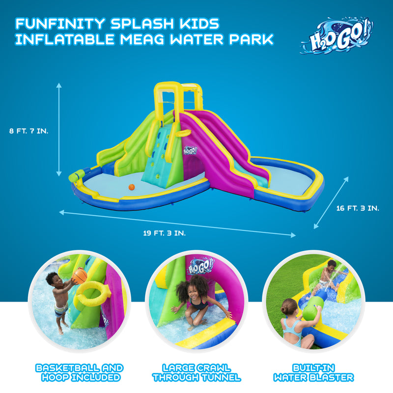 Bestway H2OGO! Funfinity Splash Kids Inflatable Mega Water Park with Air Blower