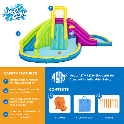 H2OGO Funfinity Inflatable Mega Water Park w/Blower Pump (Open Box)