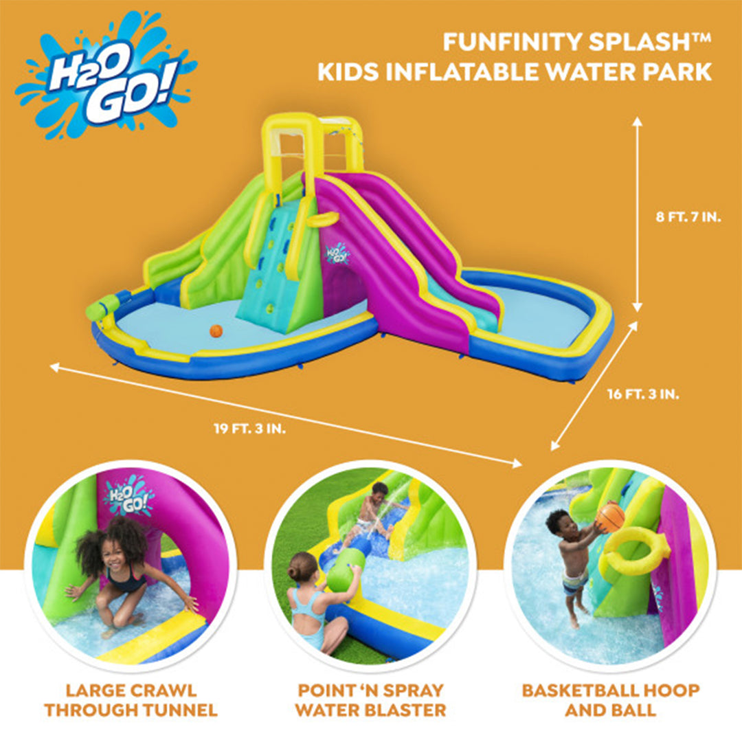 H2OGO Funfinity Inflatable Mega Water Park w/Blower Pump (Open Box)