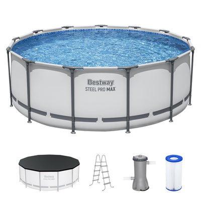 Bestway Steel Pro MAX 13 Foot Above Ground Pool Set w/ 3 Layer Liner (For Parts) - VMInnovations