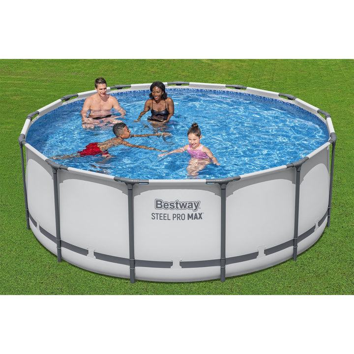 Bestway Steel Pro MAX 13'x48" Round Above Ground Swimming Pool with Pump & Cover