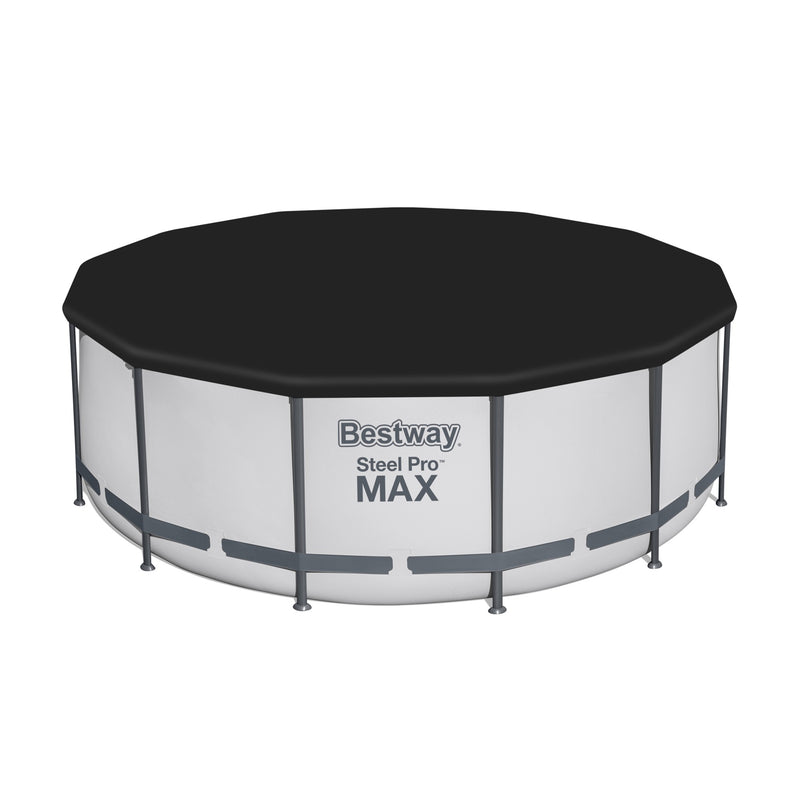 Bestway Steel Pro MAX 13 Foot Round Above Ground Pool Set w/ 3 Layer Liner(Used)