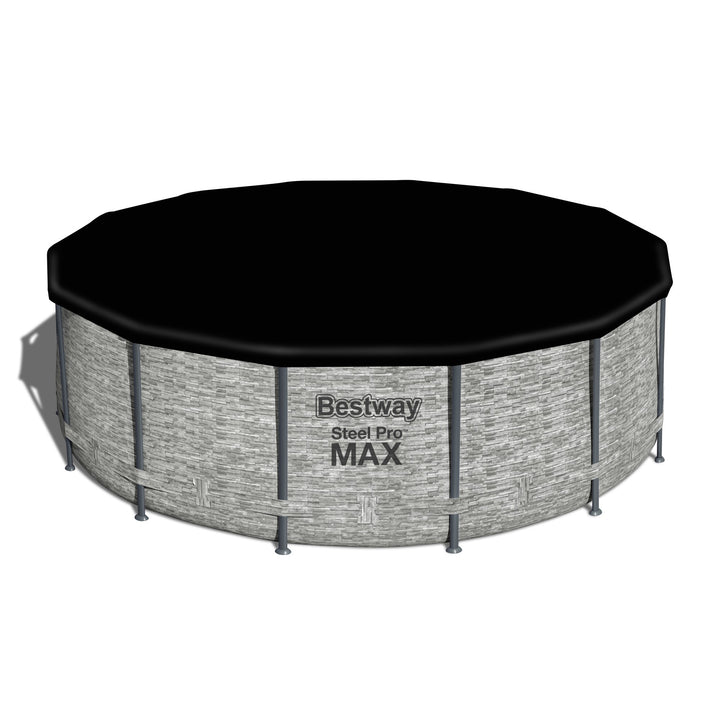 Bestway Steel Pro MAX 14 Foot Above Ground Pool Set w/ 3 Layer Liner (Used)