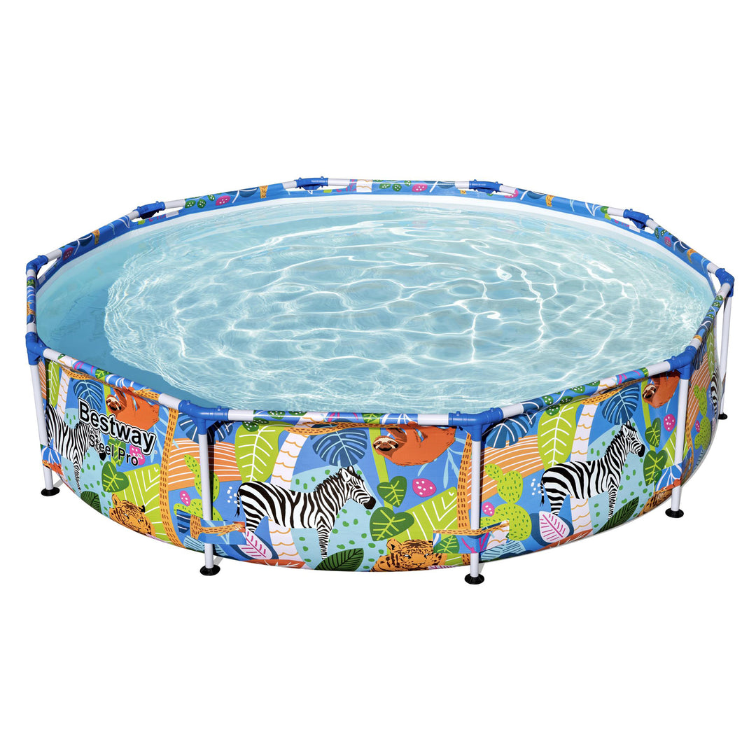 Bestway Steel Pro 10'x26" Above Ground Round Swimming Pool with Animal Graphics