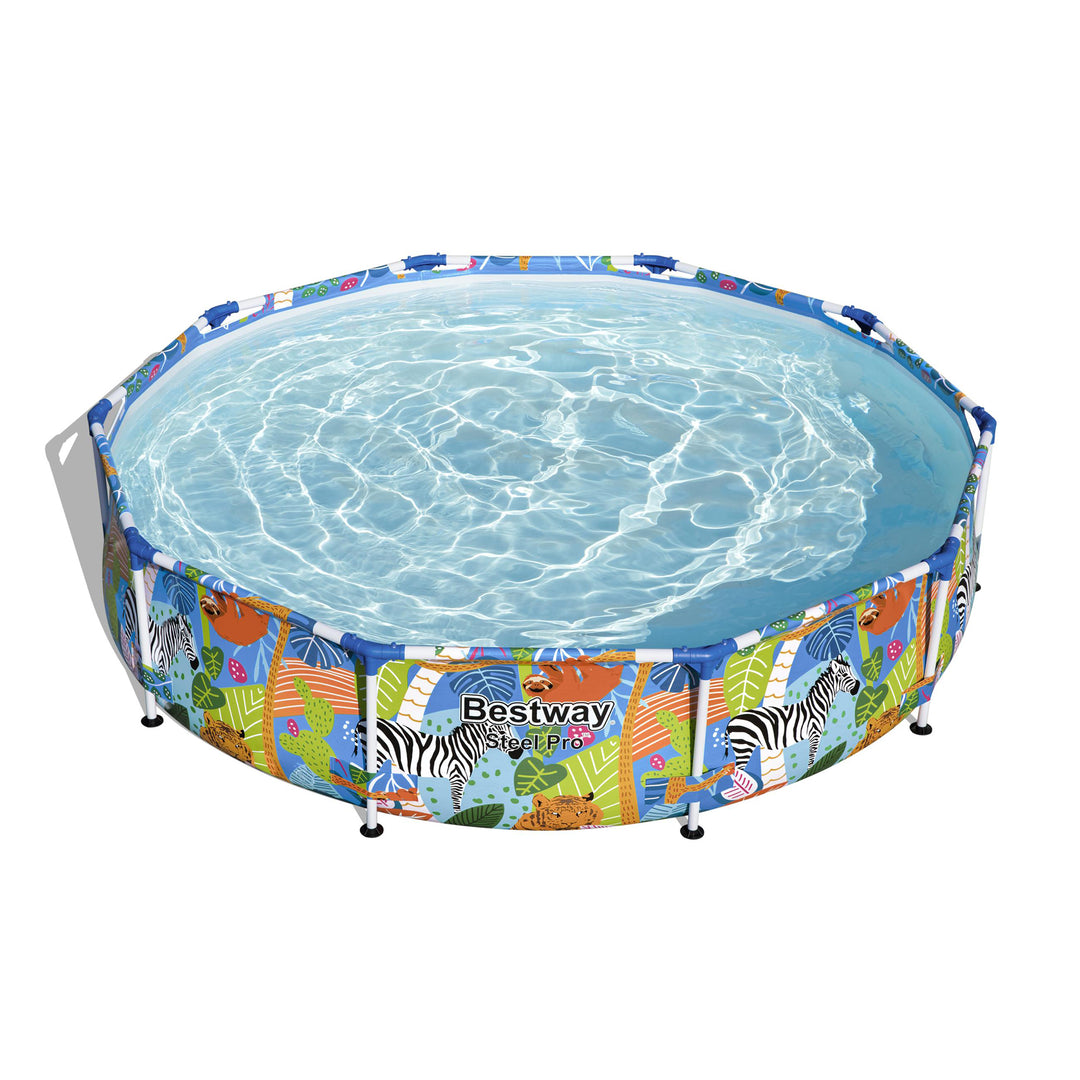 Bestway Steel Pro 10'x26" Above Ground Round Swimming Pool with Animal Graphics