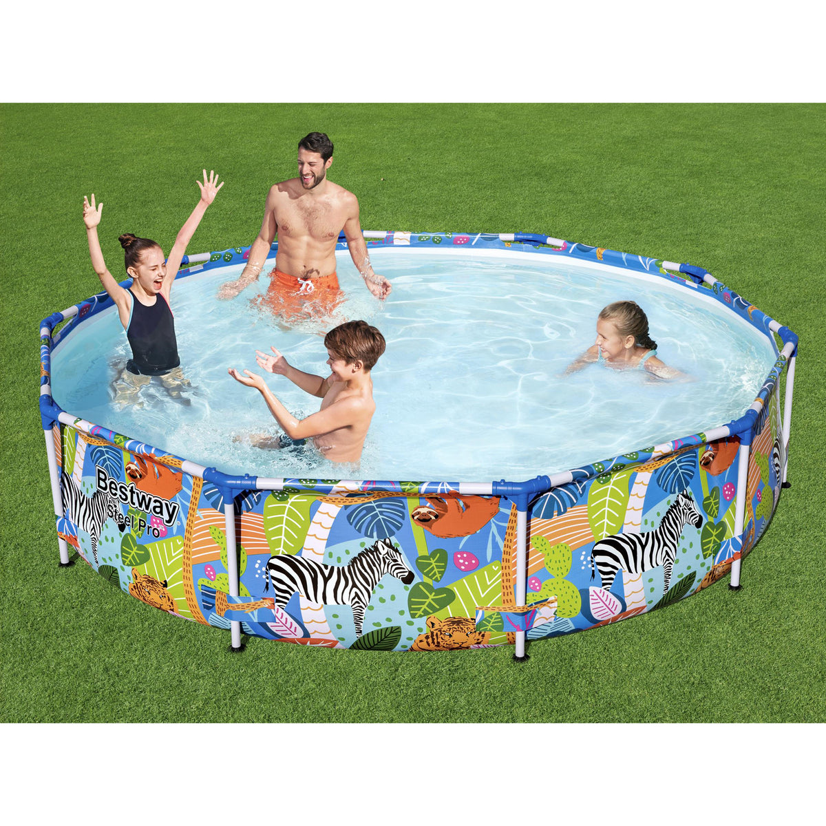Bestway Steel 10' Diameter 26" Height 1,073 Gallon Above Ground Pool (Open Box)