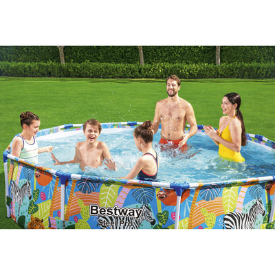 Bestway Steel 10' Diameter 26" Height 1,073 Gallon Above Ground Pool (Open Box)