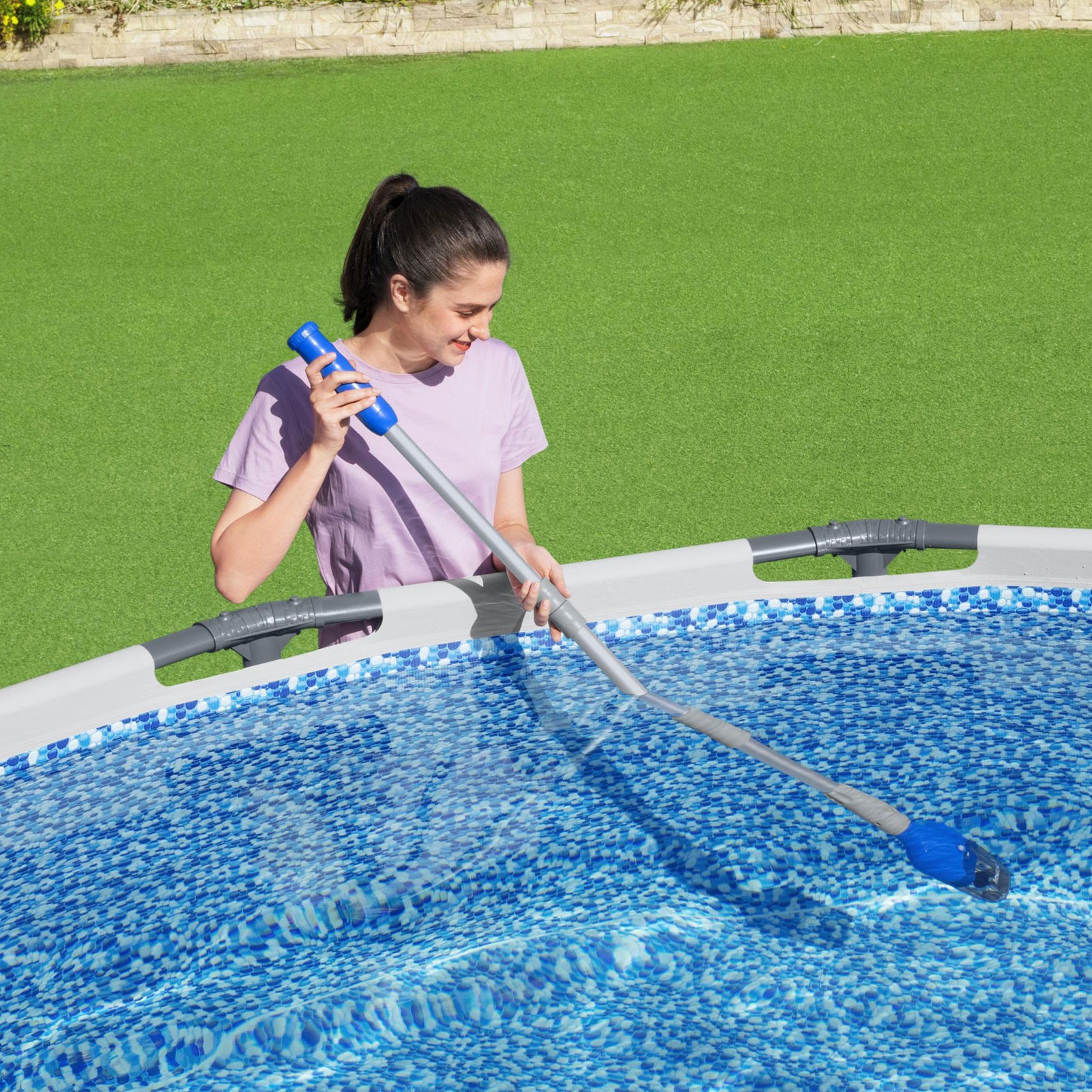 Bestway AquaTech Cordless Adjustable Pool Telescopic Pole Suction Vacuum Cleaner - VMInnovations
