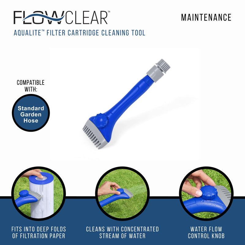 Bestway Flowclear Aqualite Comb Filter Cartridge Cleaning Tool Hose Attachment