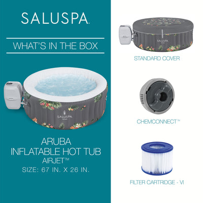Bestway 60062E-BW Aruba 3-Person Inflatable Round Air Jet Hot Tub Spa (Used) - VMInnovations