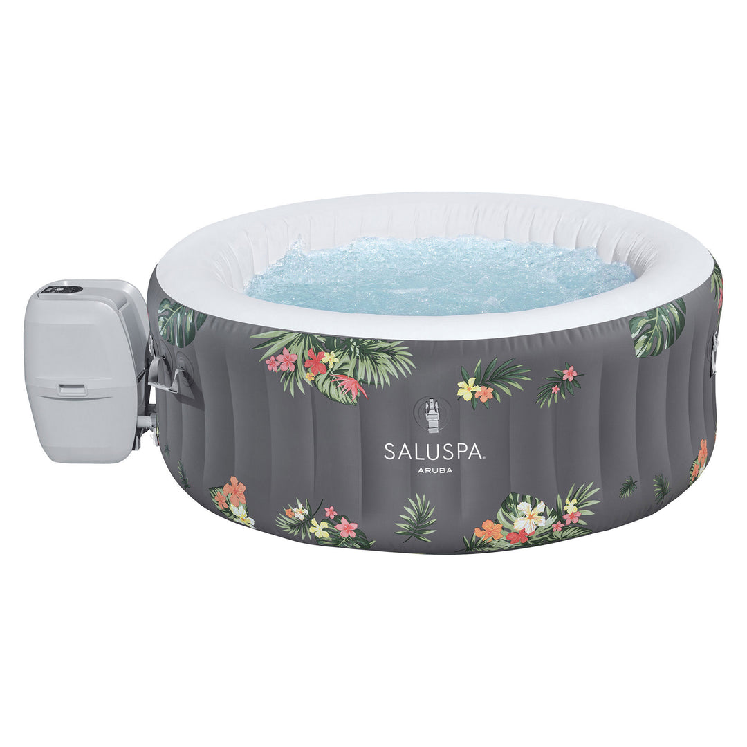 Bestway 60062E-BW Aruba 3-Person Inflatable Round Air Jet Hot Tub Spa (Used)