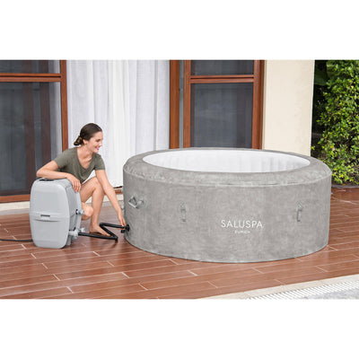Bestway SaluSpa Zurich AirJet Inflatable Hot Tub w/120 Soothing Jets, Gray(Used) - VMInnovations