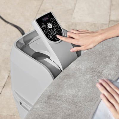 Bestway SaluSpa Zurich AirJet Inflatable Hot Tub w/120 Soothing Jets, Gray(Used) - VMInnovations