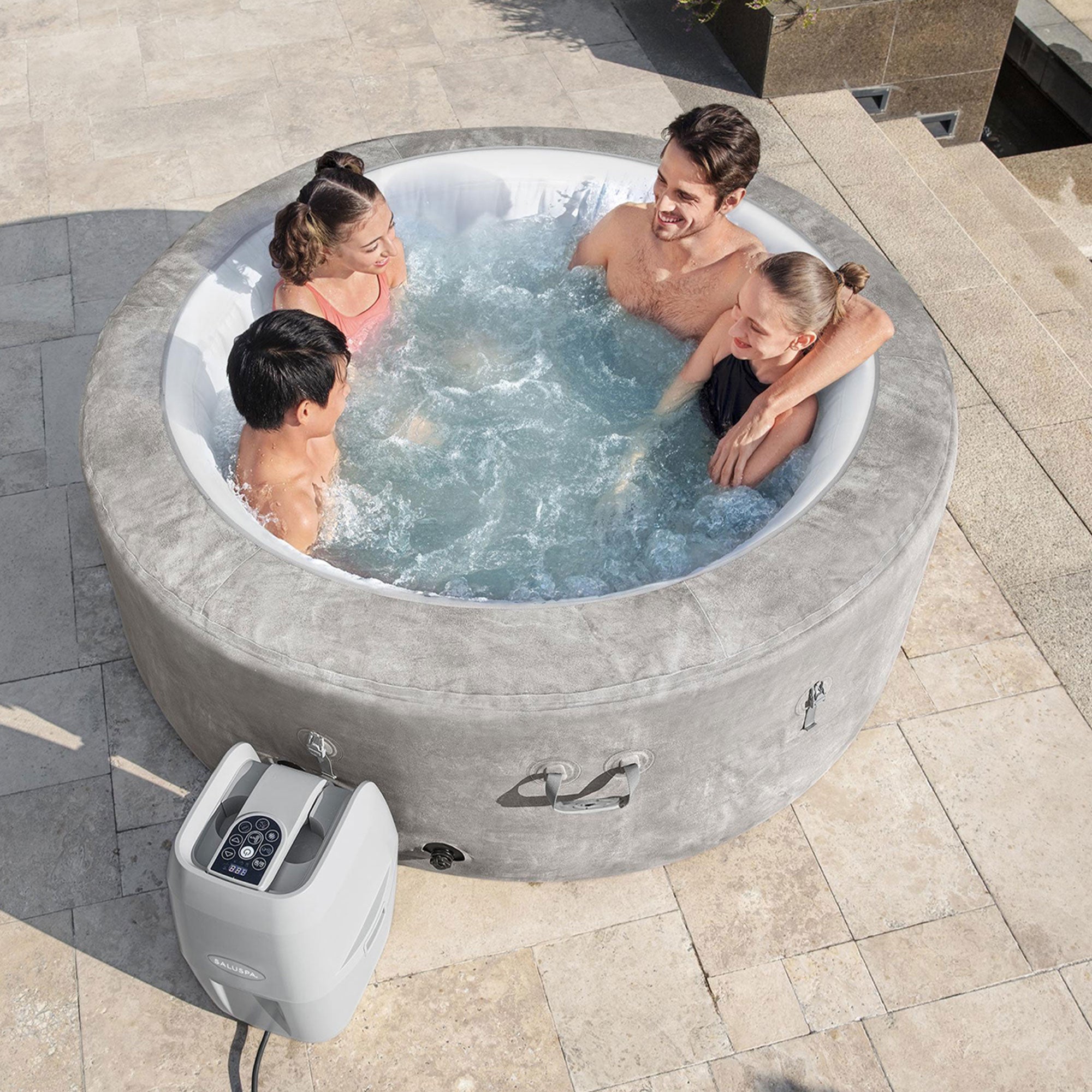 Bestway Zurich SaluSpa 120 AirJet 2-4 Person Inflatable Hot Tub Spa (Open Box) - VMInnovations