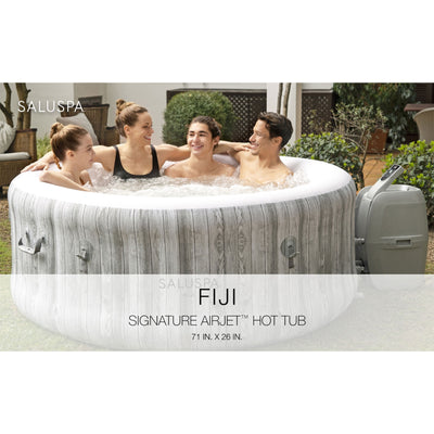Bestway SaluSpa Fiji AirJet Inflatable Hot Tub with 120 Soothing Jets, Gray