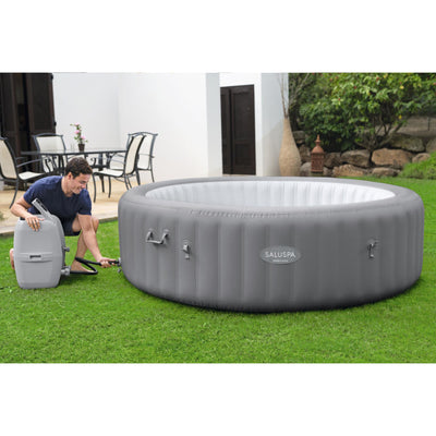 8 Person Portable Inflatable Round Air Jet Hot Tub Spa (For Parts)