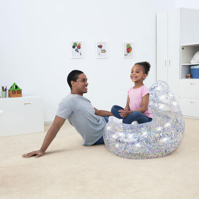 Bestway Glitter Dream Indoor Outdoor Inflatable Glitter Infused Chair (Open Box)