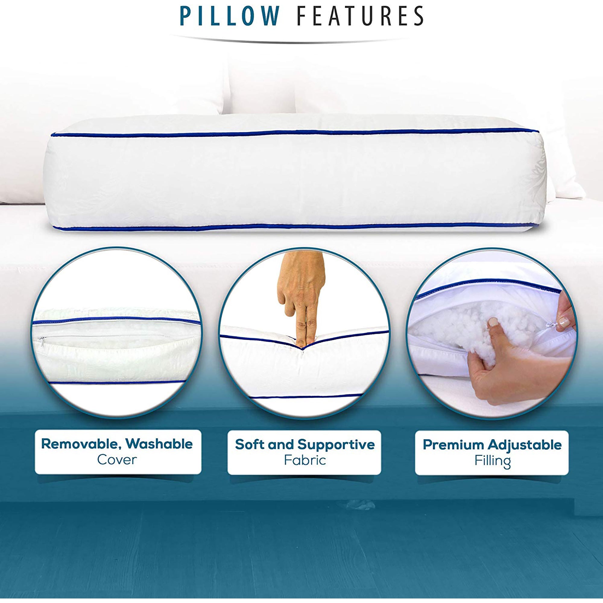 Nature's Guest Cervical Neck Pillow for Relieving Neck and Back Pain (Open Box) - VMInnovations