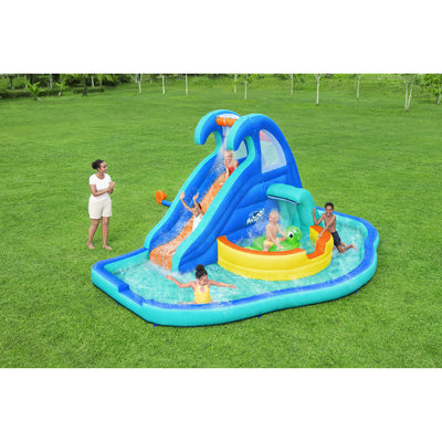 Wavetastic 16 Ft Kids Inflatable Water Park w/Turtle Float (Open Box)